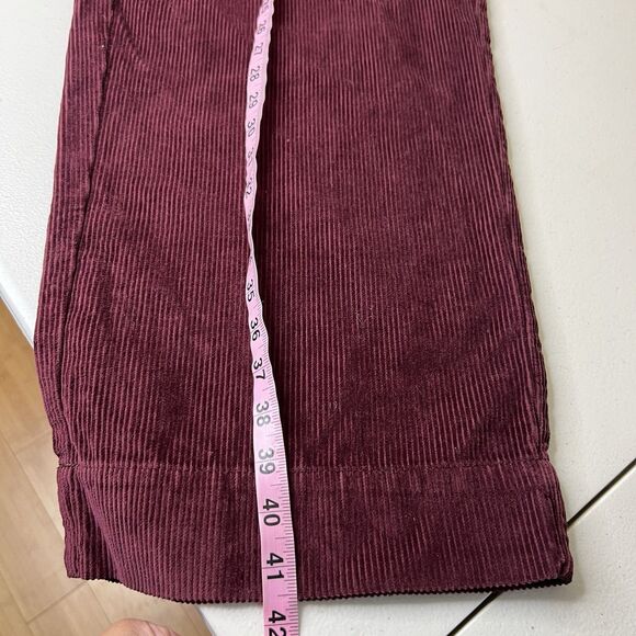 Old Navy Corduroy Pants Womens 14 Royal Velvet High Rise Wide Leg Boho 29.5” - Picture 8 of 11